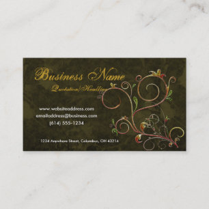 Schöne Scrollwork Reben D4 - Visitenkarten Visitenkarte