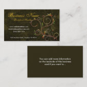 Schöne Scrollwork Reben D4 - Visitenkarten Visitenkarte (Vorne/Hinten)