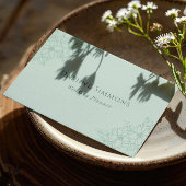 Schöne Seafoam Grüne Blumenstrasse Kunst Visitenkarte