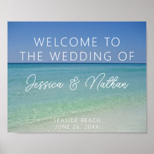 Schöne Seaside Beach Horizon Begrüßung Poster