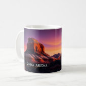 Schöne Sedona Arizona Rote Felsen Landschaft Kunst Kaffeetasse (Vorderseite Links)
