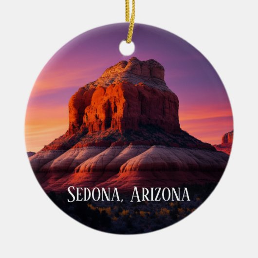 Schöne Sedona Arizona Rote Felsen Landschaft Kunst Keramik Ornament (Vorne)