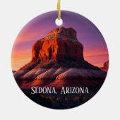 Schöne Sedona Arizona Rote Felsen Landschaft Kunst Keramik Ornament (Hinten)