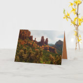 Schöne Sedona Wüste Landschaft, Rote Felsen Karte (Gelbe Blume)