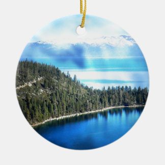 SCHÖNE SEE TAHOE KERAMIKORNAMENT