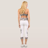 Schöne Seegöttin Mermaid Floral Capri Leggings (Rückseite)