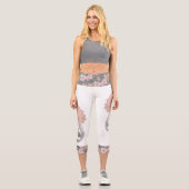 Schöne Seegöttin Mermaid Floral Capri Leggings (Vorderseite)