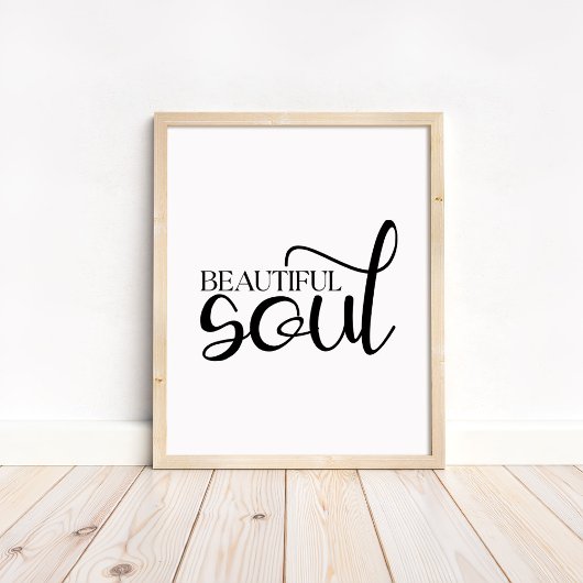 Schöne Seele - Boho-Minimalistischer Motivationsdr Poster