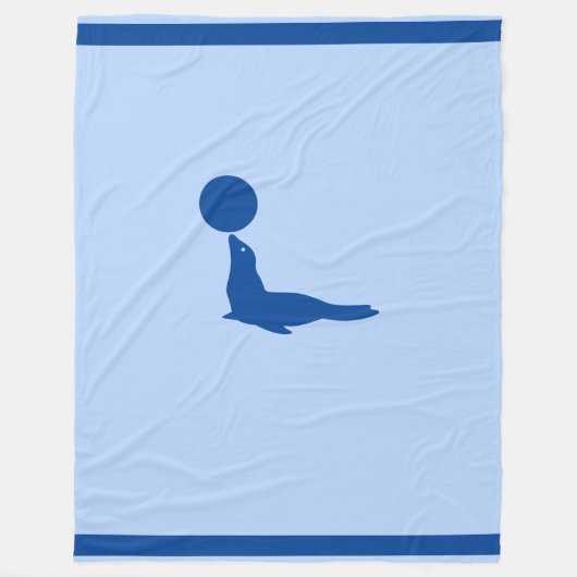 Schöne Seelöwe und Ball Fleecedecke (Vorderseite)