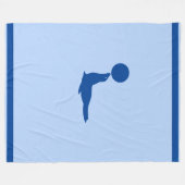 Schöne Seelöwe und Ball Fleecedecke (Vorderseite (Horizontal))