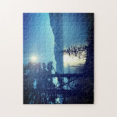 Schöne Seen Bäume Sonnenstrahlen Landschaft Puzzle (Vertikal)