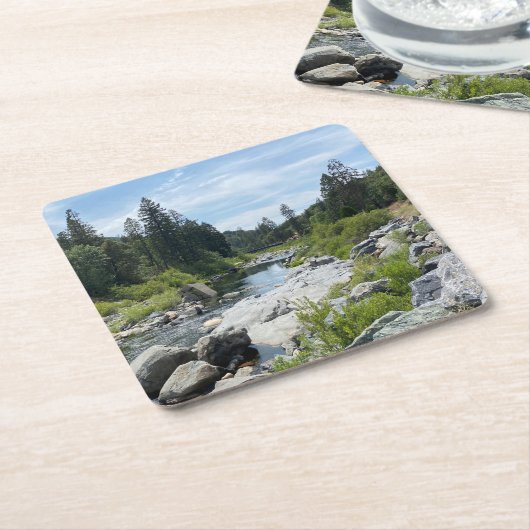 Schöne Seenlandschaft Tahoe Rechteckiger Pappuntersetzer (angewinkelt)