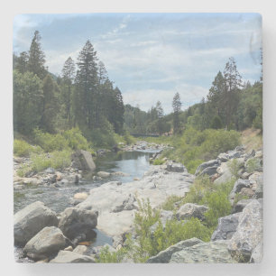 Schöne Seenlandschaft Tahoe Steinuntersetzer