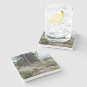Schöne Seenlandschaft Tahoe Steinuntersetzer (Seitenansicht)