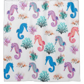 Schöne Seepferde Duschvorhang (Vorderseite)