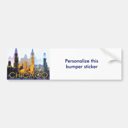 SCHÖNE SEHENSWÜRDIGKEITEN CHICAGOS AUTOAUFKLEBER (Vorne)