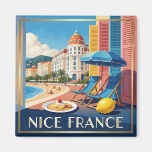 Schöne Sehenswürdigkeiten der Französischen Rivier Magnet