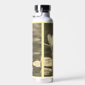 Schöne Sepia-Seerose Trinkflasche (Rechts)