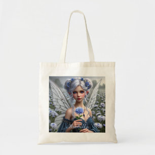 Schöne September Fairy in Asters Tragetasche