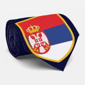 Schöne Serbien-Flagge Krawatte (Gerollt)