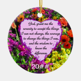 SCHÖNE SERENITY PRAYER FOTO DESIGN KERAMIK ORNAMENT