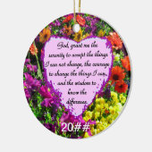 SCHÖNE SERENITY PRAYER FOTO DESIGN KERAMIK ORNAMENT (Links)