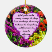 SCHÖNE SERENITY PRAYER FOTO DESIGN KERAMIK ORNAMENT (Hinten)