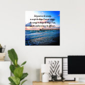 SCHÖNE SERENITY PRAYER OCEAN SCENE POSTER (Heimbüro)