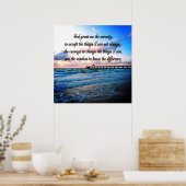 SCHÖNE SERENITY PRAYER OCEAN SCENE POSTER (Küche)