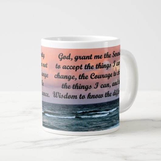 SCHÖNE SERENITY PRAYER TASSE (Vorderseite Rechts)