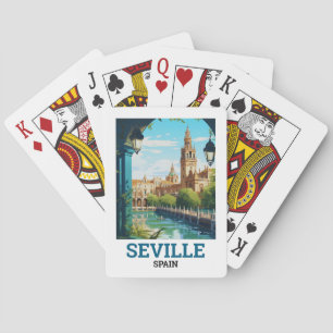 Schöne Sevilla Schönheit Andalusiens Spanien Reise Spielkarten