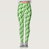 Schöne Shamrocks Leggings (Vorderseite)