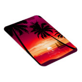 Schöne Shimmery Island Sunset & Sailboat Magnet (Rechte Seite)
