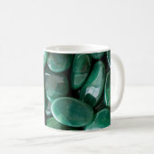 Schöne Shiny Green Polished Stones Kaffeetasse (VorderseiteRechts)