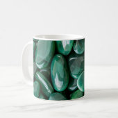 Schöne Shiny Green Polished Stones Kaffeetasse (Vorderseite Links)