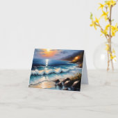 Schöne Shore Faltkarte Karte (Gelbe Blume)