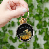 Schöne siamesische Kämpfe Fisch Betta Halfmoon Schlüsselanhänger (Hand)