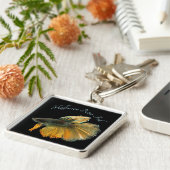 Schöne siamesische Kämpfe Fisch Betta Halfmoon Schlüsselanhänger (Seite)