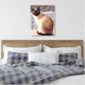 Schöne siamesische Katze Blaue Augen Leinwanddruck (Insitu (Schlafzimmer))