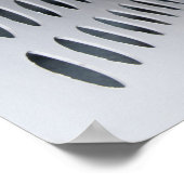 Schöne siamesische Katze, die aus einem Hampel auf Poster (Ecke)