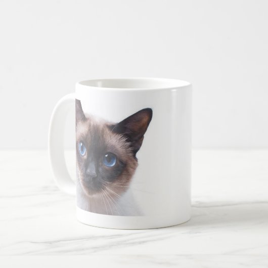 Schöne Siamkatze Kaffeetasse (Vorderseite Links)