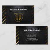 Schöne Sicherheits-Schwarz-Goldikone Visitenkarte (Vorne/Hinten)