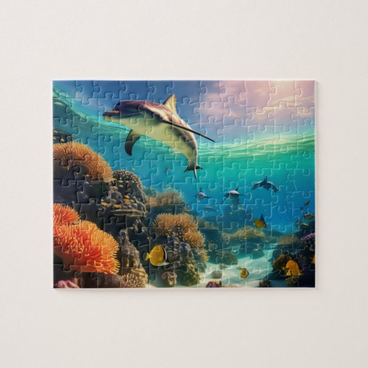 Schöne Sicht auf das Meer Puzzle (Horizontal)