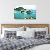 Schöne Sicht auf die Insel Parga, Griechenland Leinwanddruck (Insitu (Schlafzimmer))