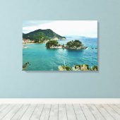 Schöne Sicht auf die Insel Parga, Griechenland Leinwanddruck (Insitu (Holzboden))