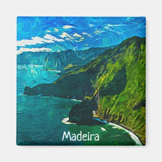 Schöne Sicht auf die Küste Madeiras Magnet (Vorne)