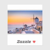 Schöne Sicht auf Santorin Griechenland Aufkleber (Blatt)