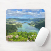 Schöne Sicht auf Sete Cidades Caldera, Azoren Mousepad (Mit Mouse)