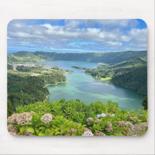Schöne Sicht auf Sete Cidades Caldera, Azoren Mousepad