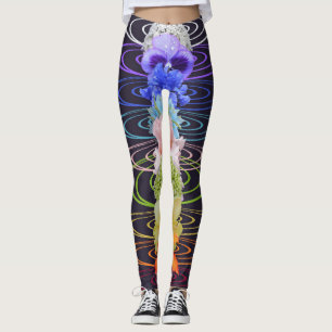 Schöne sieben Chakra-Blume Leggings
